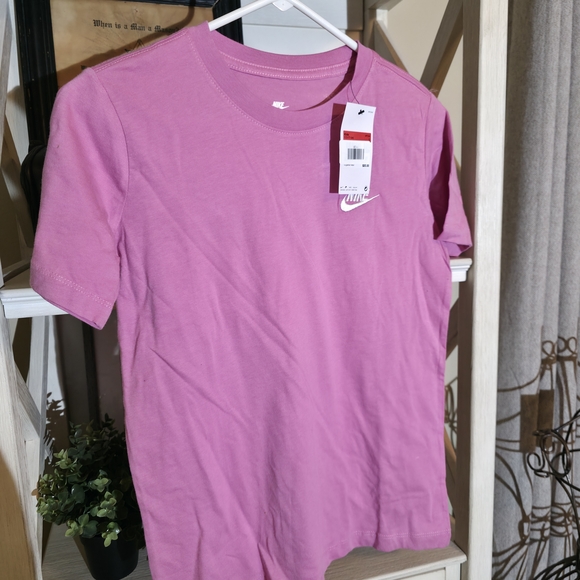 Nike Fuchsia Tee with Logo Large - Picture 2 of 4